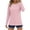 Pink, variant on COMVALUE Women's Bamboo Viscose Long Sleeve Raglan Shirt Slim Fit Layering Top Black for Size M