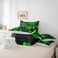 thumbnail image 5 of Erosebridal Gamer Gamepad Bedding Sets Twin Size, Geometry Stripe Comforter Sets with Sheets, Game Lover Reversible Bedding Twin Size, Microfiber Room Decorative, 7-Piece, 5 of 5