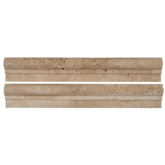 MSI Chiaro Crown moulding 2 in. x 12 in. Honed Travertine Wall Tile (20 Ln. ft.)