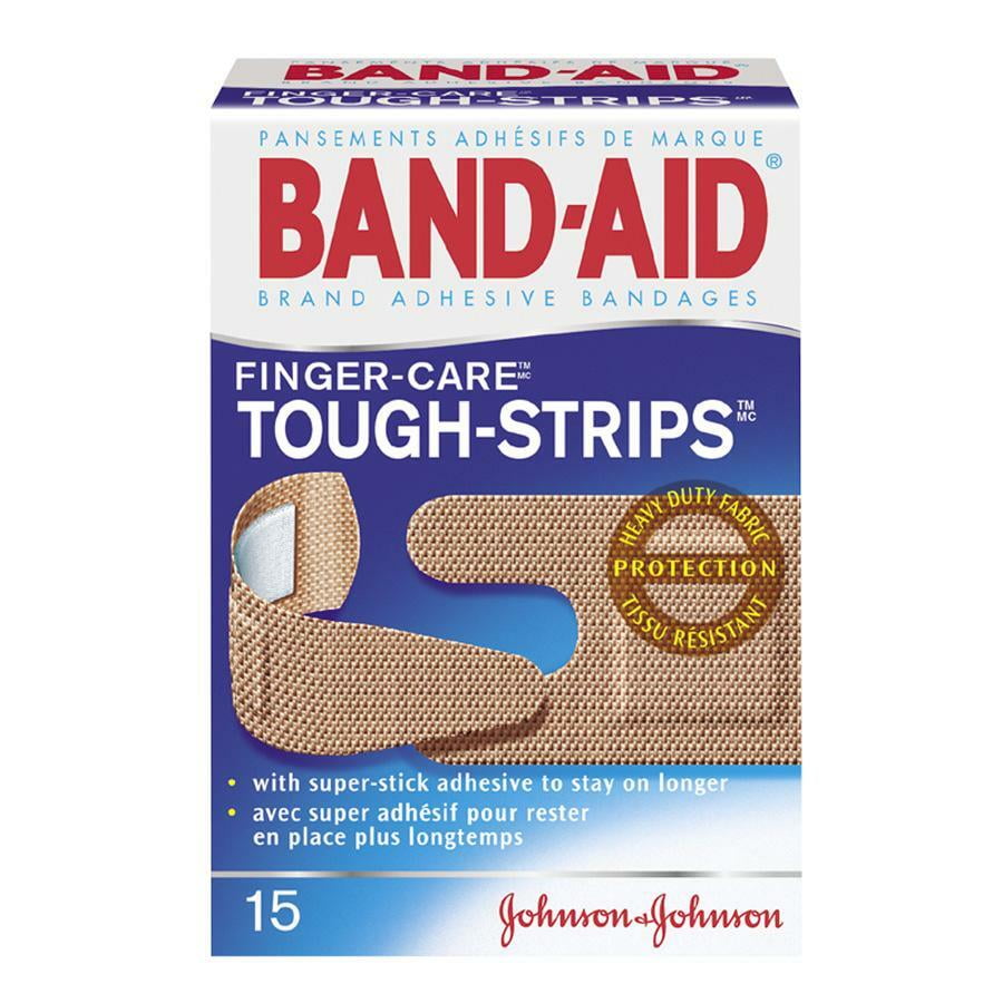 Johnson & Johnson Band Aid ToughStrips Adhesive Bandages, 15 ea