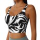 thumbnail image 2 of Fotbe Leopard And Zebra 2 Sujetador Deportivo Largo sin Aros para Mujer con Almohadillas y Soporte Medio, Transpirable y Absorbente, Camiseta Tipo Chaleco o Tank Top-Small, 2 of 8