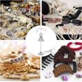 thumbnail image 5 of 1 pieza Estante de almacenamiento de joyas Anillos Pulsera Collar Organizador de exhibición con vestido de princesa para soporte de exhibición de tocador Torre Giratoria Estante de joyería Accesorio de exhibición de joyería Rojo Verde, 5 of 5