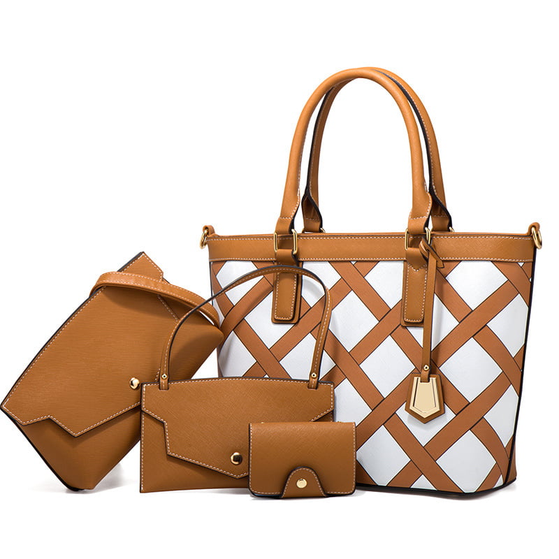 CHANRS KEATN Handbags for Women Fashion Tote Shoulder Bags Top Satchel Purses 4pcs Handbag Set 