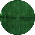 thumbnail image 1 of Ahgly Company Indoor Round Abstract Green Modern Area Rugs, 7' Round, 1 of 4