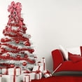 thumbnail image 4 of Decoración de árbol de Navidad de arpillera a cuadros rojos Decoración de árbol de Navidad de arco grande para interior o exterior Fokelyi ZYY-2663, 4 of 5