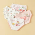 thumbnail image 5 of Esaierr 4PCS Girls Underwear Kids Panties Toddler Boxer Cotton Breathable Triangle Panties Cute Pattern Triangle Pants for 1-10 Years Old, 5 of 7