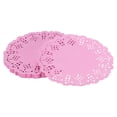 thumbnail image 1 of Doilies de papel Uxcell, doilies de encaje de papel desechables redondos decorativos a granel, aptos para pasteles y postres, rosa de 5.5 pulgadas, 1 of 7