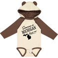 thumbnail image 3 of Inktastic Someone in Michigan Loves Me Boys or Girls Long Sleeve Baby Bodysuit, 3 of 5
