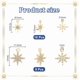 thumbnail image 2 of 17 piezas de dijes de latón chapado en oro con circonitas, colgantes de estrella del norte con diamantes de imitación., 2 of 5