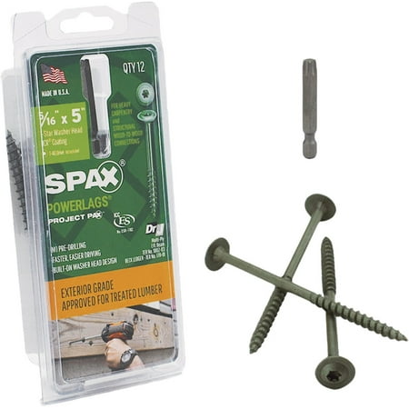 

PrimeSource Spax PowerLags Exterior Washer Head Structure Screw
