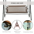 thumbnail image 3 of Outsunny Outdoor Patio Swing Chair with Adjustable Canopy Brown, 3 of 9