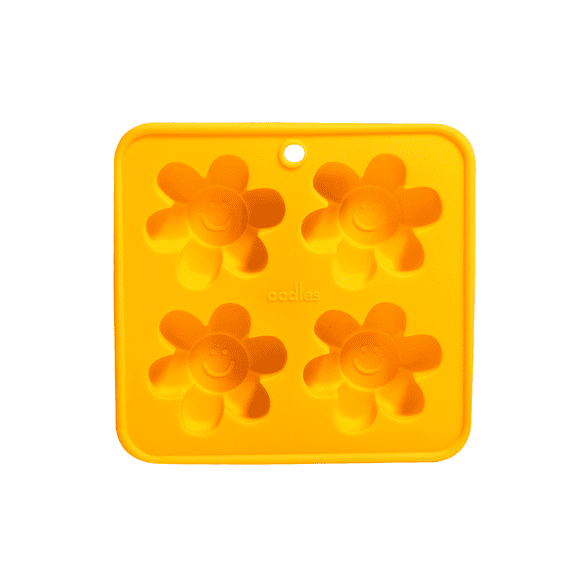 Oodles Durable Silicone Yellow Flower Freeze and Eat Dog Treat Maker, O/S