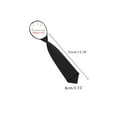 thumbnail image 3 of INSPIRE CHIC Men's Pre-Tied Zipper Tie Solid Color Formal Casual Adjustable Wide Tie Black 35cm/13.8', 3 of 5