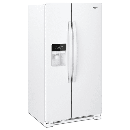 Whirlpool - 24.6 Cu. Ft. Side-by-Side Refrigerator with Water and Ice Dispenser - White