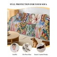 thumbnail image 4 of Boho Floral Couch Cover for Dogs, Bohemia Colorful Mandalas Botanical Flower Washable Sofa Covers Slipcover for Pets Dogs Futon Cover, Couch Recliner Covers, Oversized Chair Slipcover 71"x91", 4 of 9