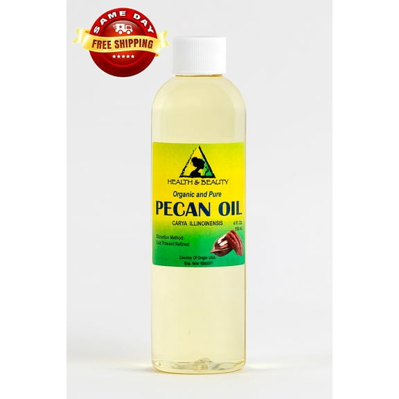 PECAN OIL REFINED ORGANIC CARRIER COLD PRESSED PREMIUM FRESH 100% PURE 4 OZ
