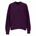 thumbnail image 4 of Ounisa Women's oversized sweater V-neck cable braided cover casual autumn clothing fashion clothing 2025, 4 of 6