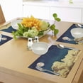 thumbnail image 4 of Ambesonne Night Sky Place Mats Set of 4, Stars Full Moon Cloud, Standard Size, Dark Blue White, 4 of 6