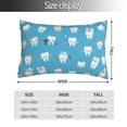 thumbnail image 2 of Fotbe Cute Healthy Teeth Funda de Almohada Decorativa Estilo Occidental, Lujo en Algodón, Fundas para Almohadas King, Cojín Estampado para Decoración del Hogar-14"x20", 2 of 6