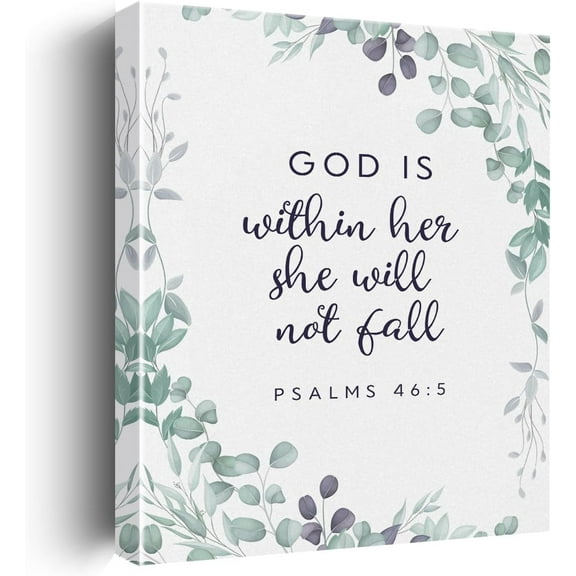 Religious Canvas Wall Art Motivation Farmhouse Decor Inspirational Scripture Canvas Prints Bible Verse Wall Decor Framed Artwork Christian Pictures Paintings for Home Office Guest Bathroom Decoration