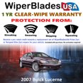thumbnail image 2 of 2007 Buick Lucerne Beam Wiper Blades Wipers w/1yr Warranty (Set of 2) (WiperBladesUSA), 2 of 5