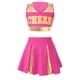 thumbnail image 3 of Conjunto de baile de animadoras para niñas, uniforme escolar de animadoras, disfraz de cosplay, atuendo completo con bolas de flores, 3 of 5