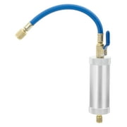 Meterk R12 R134A R22 Air Conditioning Car Oil Injection Dye Injection Tool 2 Ounce 1/4" Pure Liquid Oil Coolant Filler Tube Car Accessories