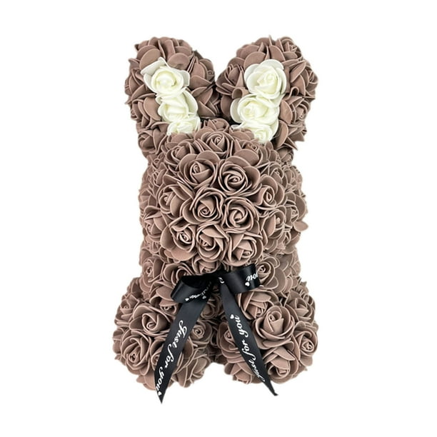 Xihbxyly Conejito de Rosas para San Valentín, Conejito de Espuma para Abrazar, Decoración de Peluche Personalizable, Regalo Romántico para Enamorados, Sorpresa de Cumpleaños, Suave y Acogedor, Opción