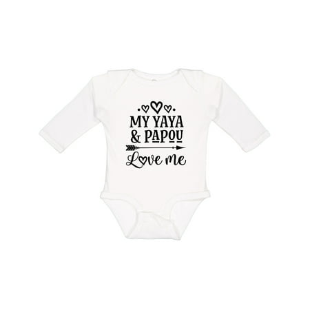 

Inktastic My Yaya and Papou Love Me Gift Baby Girl Long Sleeve Bodysuit