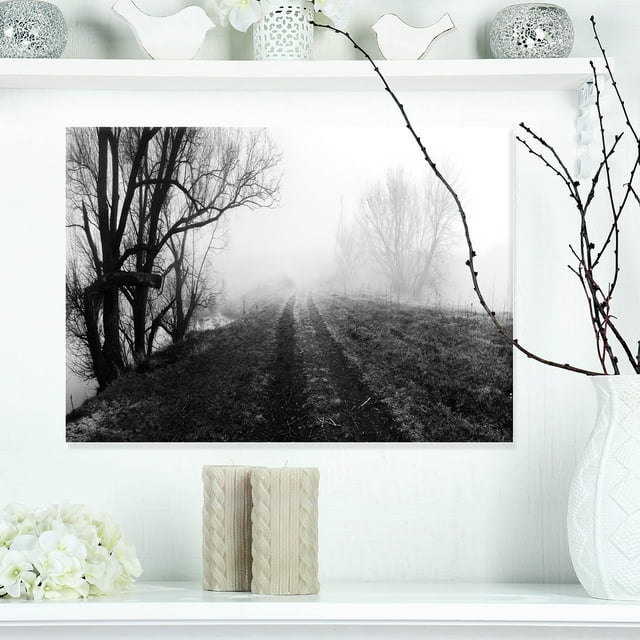 Paysage Brumeux Noir et Blanc - Impression sur Toile