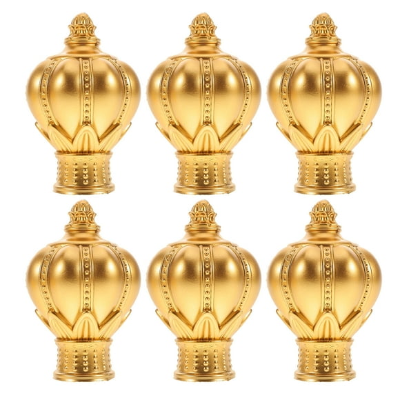 6 Pcs Decorative Curtain Rod Finials End Caps Window Curtain Accessories Modern Curtain Rod Ends Curtain Pole Finials Window Curtain Rod Ends