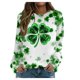 thumbnail image 1 of Xuyuer Women's Round Neck St. Patrick's Day Printed Long Sleeve Shirts Sweatshirt - Festive Holiday Graphic Pullover Top for Seasonal Parties, Gift Exchanges and Cozy Spring Summer Wear, 1 of 5
