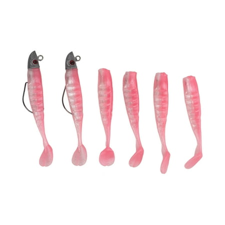 Pink Simulation Soft Fishing Lure - Swimbait Silicone Artificial Bait for Saltwater and Freshwater