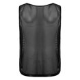 thumbnail image 4 of YONGHS Men's Mesh See Through Fishnet Muscle Tank Top Sleeveless Workout T-Shirt Night Club Tops Clubwear Black L, 4 of 7