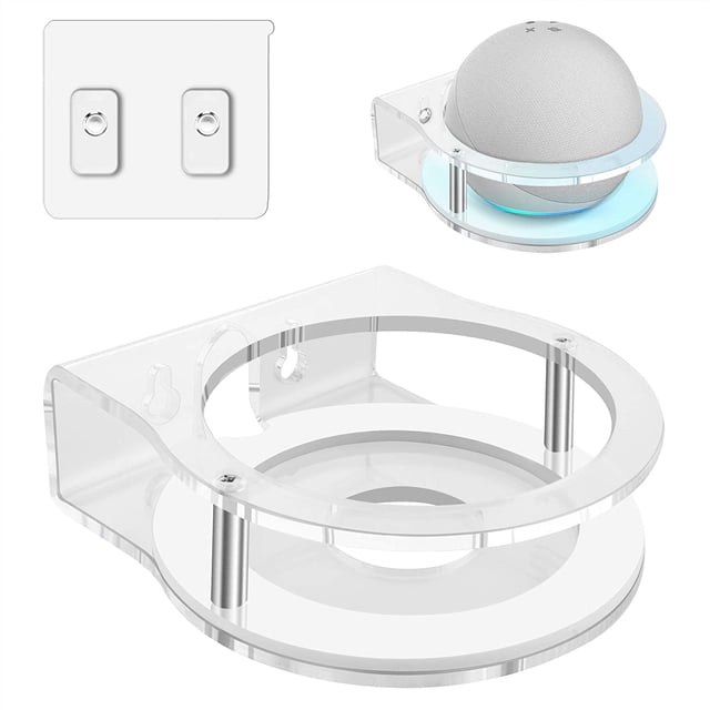 Geekria Support Mural Compatible avec Echo Dot 3e Gén, 4e Gén, 5e Gén avec Horloge & Alexa, Support de Haut-Parleur