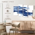 thumbnail image 4 of Elephant Stock Classic Blue Wall Art - Horizontal Multi Panel Canvas - Living Room Wall Decor - Abstract Multi Panel - Blue And White Decor By Chris Paschke - 30" x 18", 4 of 4