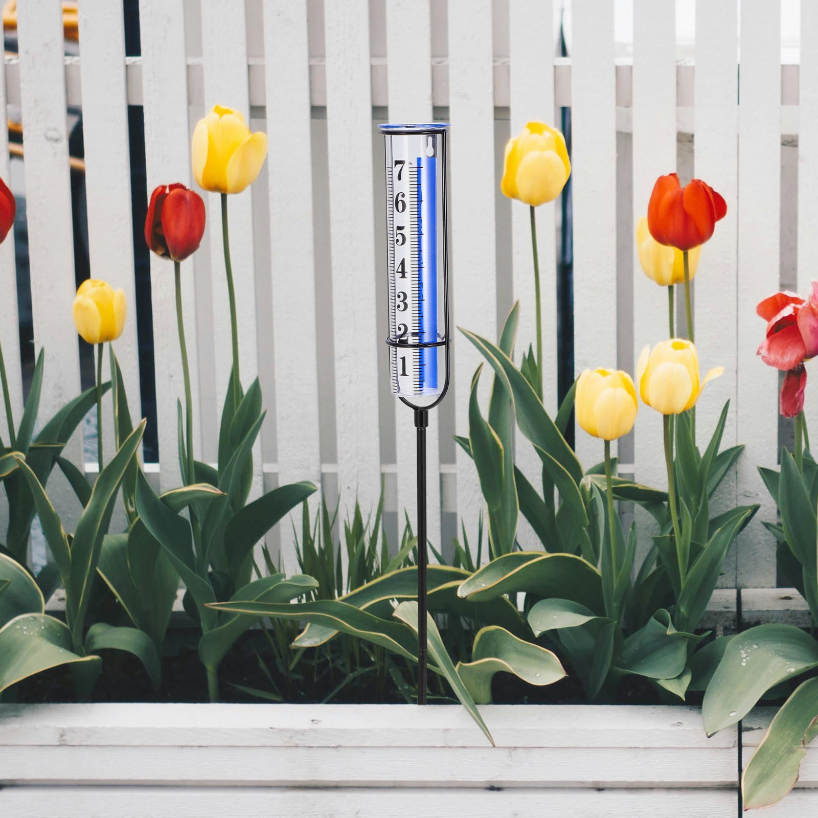 Rain Water Measuring Tool Rain Water Measuring Device Rain Gauge Transparent 21.00X5.60X5.60CM