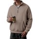 thumbnail image 3 of pstuiky camisa de manga larga para hombre, Sudadera de trabajo con capucha, media cremallera, cuello alto y manga larga de color liso para hombre camisetas de hombre xl, 3 of 5