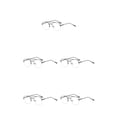 thumbnail image 2 of Gafas de medio marco Qarigey para hombre protección para los ojos lentes lisos de lectura Type2 NO2, 2 of 6