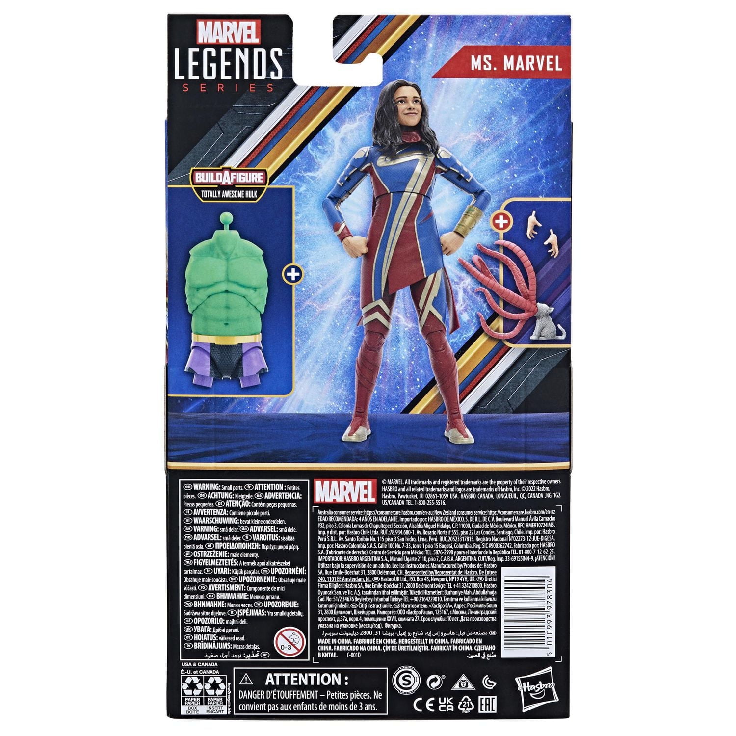 Marvel Legends Series Ms. Marvel, The Marvels 6-Inch Collectible Action Figures, Toys for Ages 4 and Up