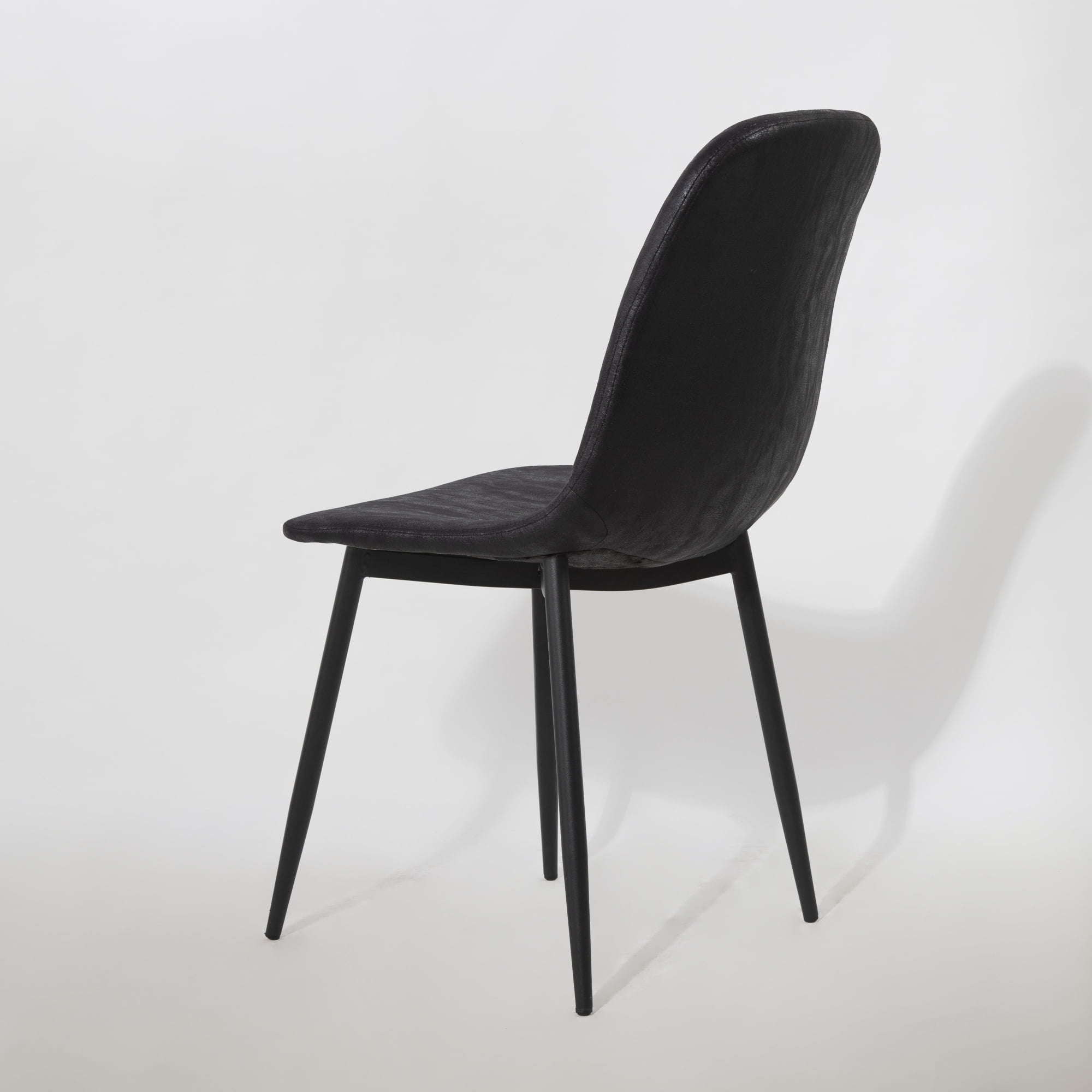 PU Dining Chairs Modern Chair Set of 4 for Home,Black