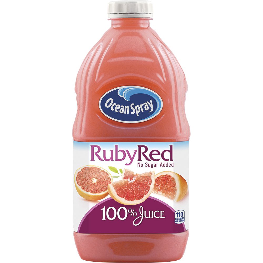 100 Juice, Ruby Red Grapefruit Blend, 60 Ounce Bottle (Pack of 8