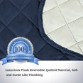 thumbnail image 3 of Pet Sofa Cover Non-Slip Elastic Band Waterproof Sofa Cover (Recliner, Navy/Beige), 3 of 7