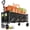 Ebony, variant on Extra Long Collapsible Wagon Cart, 480LBS Heavy Duty Utility Wagons with All-Terrain Wheels, Foldable Grocery Carts for Gardening, Shopping, Beach, Camping, Black