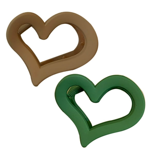 Love Heart Cute Matte Claw Clips for Thin Hair Strong Jaw Hair Clips
