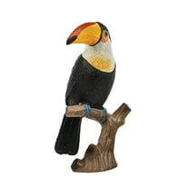 PTOOTP 1Pcs Toucan Figurine Multi Colored Plastic Small Figurines Home Decor 6 X 4 X 9 5 Cm