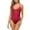 00 # Wine, variant on REORIAFEE Women's Swimsuit Summer Push Up Bathing Suit Beach Vacation Bathing Suit V Neck Cover Slim One Piece Swimsuit Wine M