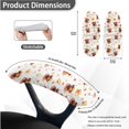 thumbnail image 6 of SCRAWLGOD Highland Cow Floral Cozy Office Chair Cover with Arm Rest Covers Removable High Back Chair Protector Scratch Resistant Desk Chair Slipcover, 3 Pieces, S, 6 of 7