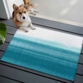 thumbnail image 3 of Non-Slip Rug Pad Rugs Abstract Gradient Turquoise Stripe Rectangle Area Rugs 2x3Ft Soft Carpet Pads for Living Room Kids Room, Modern Watercolor Striped, 3 of 9