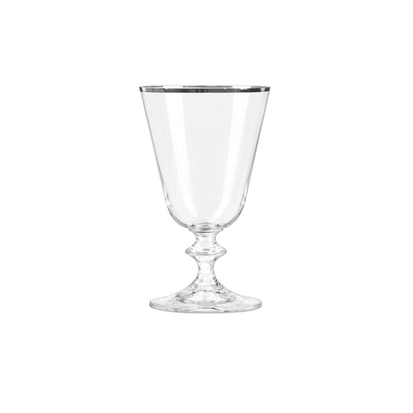 Bella White Wine Glass w/Plat Rim Set of 6